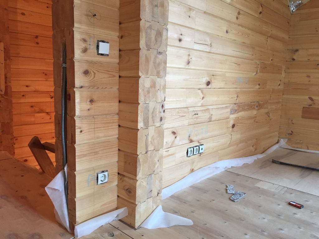 Замена проводки  в деревянном доме