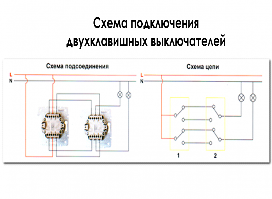 Монтажная схема подключения проходных выключателей из 2-х мест. Проходной выключатель схема подключения на 2. Схема подключения проходного выключателя с 2х Шнайдер двухклавишного. Схема проходной выключатель двухклавишный с двух мест. Подключение 2х двухклавишных проходных выключателей